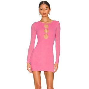 REVOLVE Superdown Pamela Pink Cut Out Dress